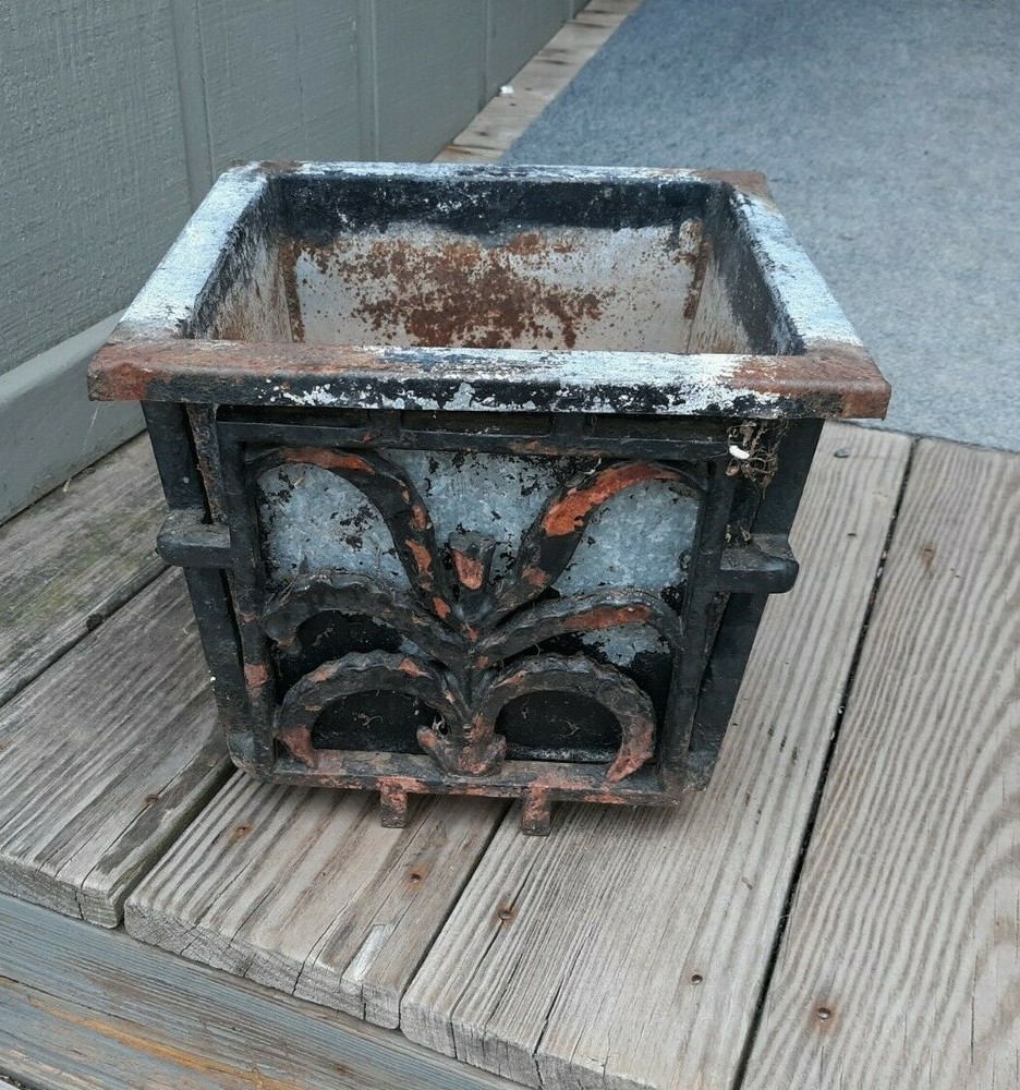 Antique Art Deco Cast Iron Planter