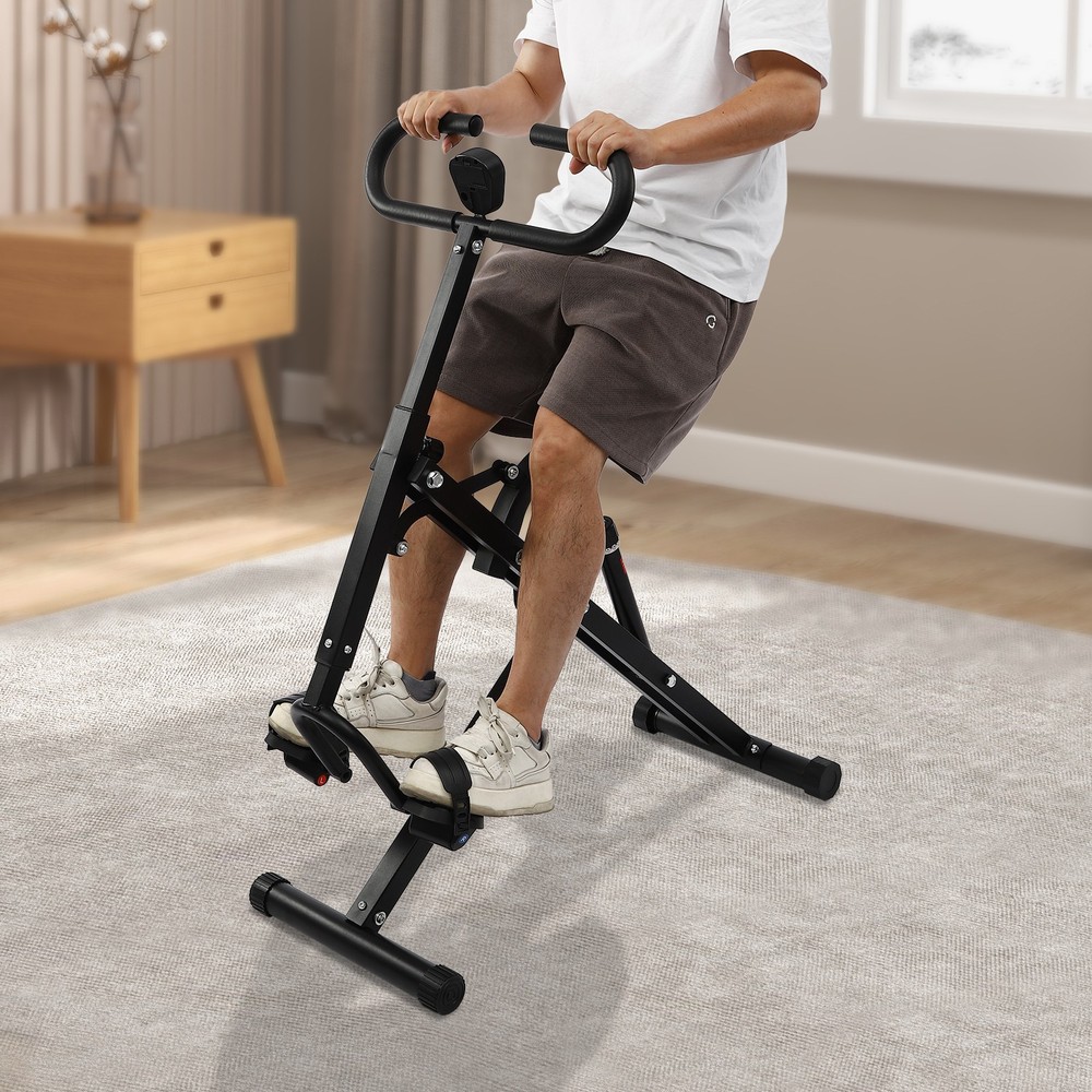 Black Adjustable Squat Machine Trainer Rowing Machine 264lbs For Adults