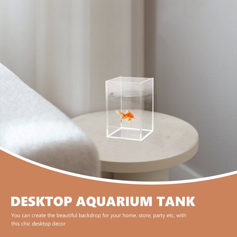 Desktop Fish Tank Small Aquarium Betta for Acrylic Medium Office