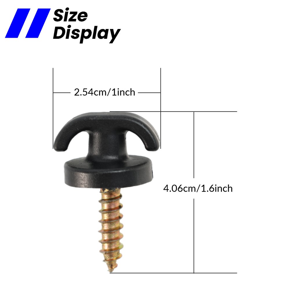 4PCS Rear Trunk Boot Cargo Net Envelope Net Clips Ring Screws Tie Down Hook Loop