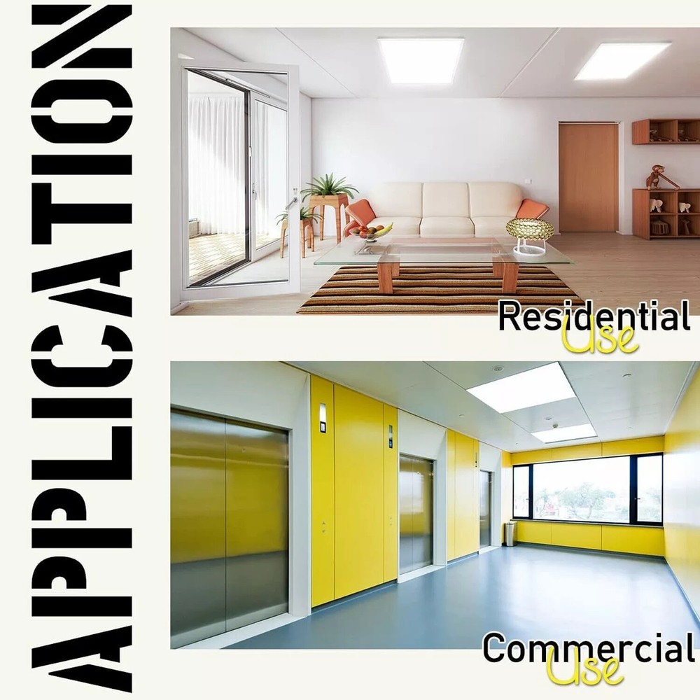 4 Pack 2X2FT LED Panel Light 45W Drop Ceiling Troffer Flat Fixtures 5000K White