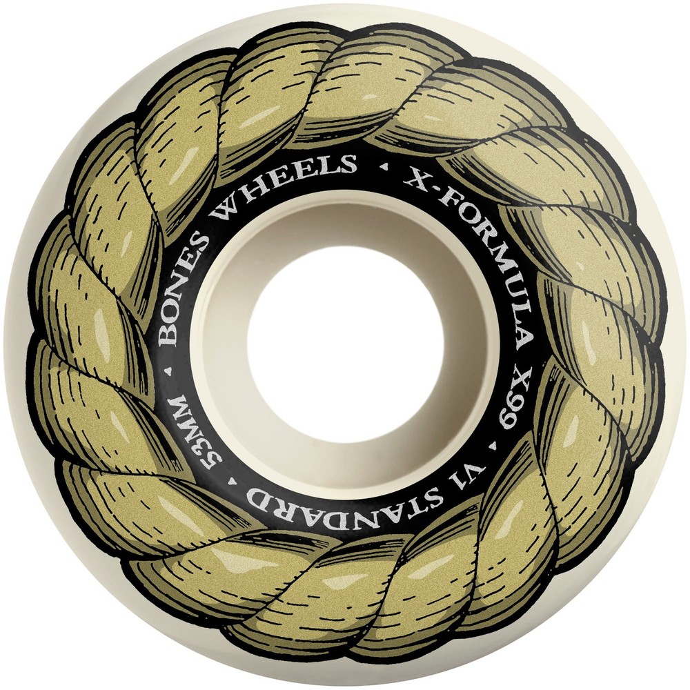 Bones Skateboard Wheels 53mm X-Formula Standard V1 99A White