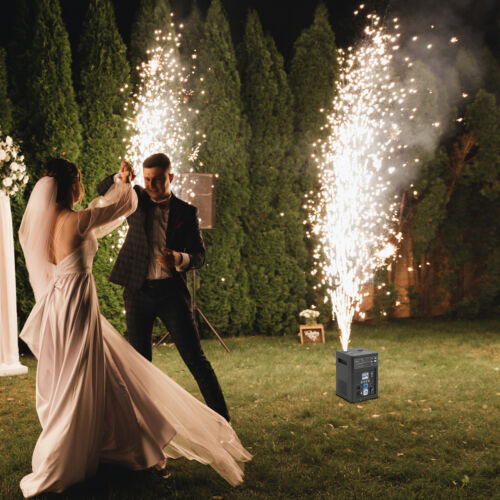2PC Cold Spark Machine Firework Stage Effect Wedding Machine Event w/Flight Case