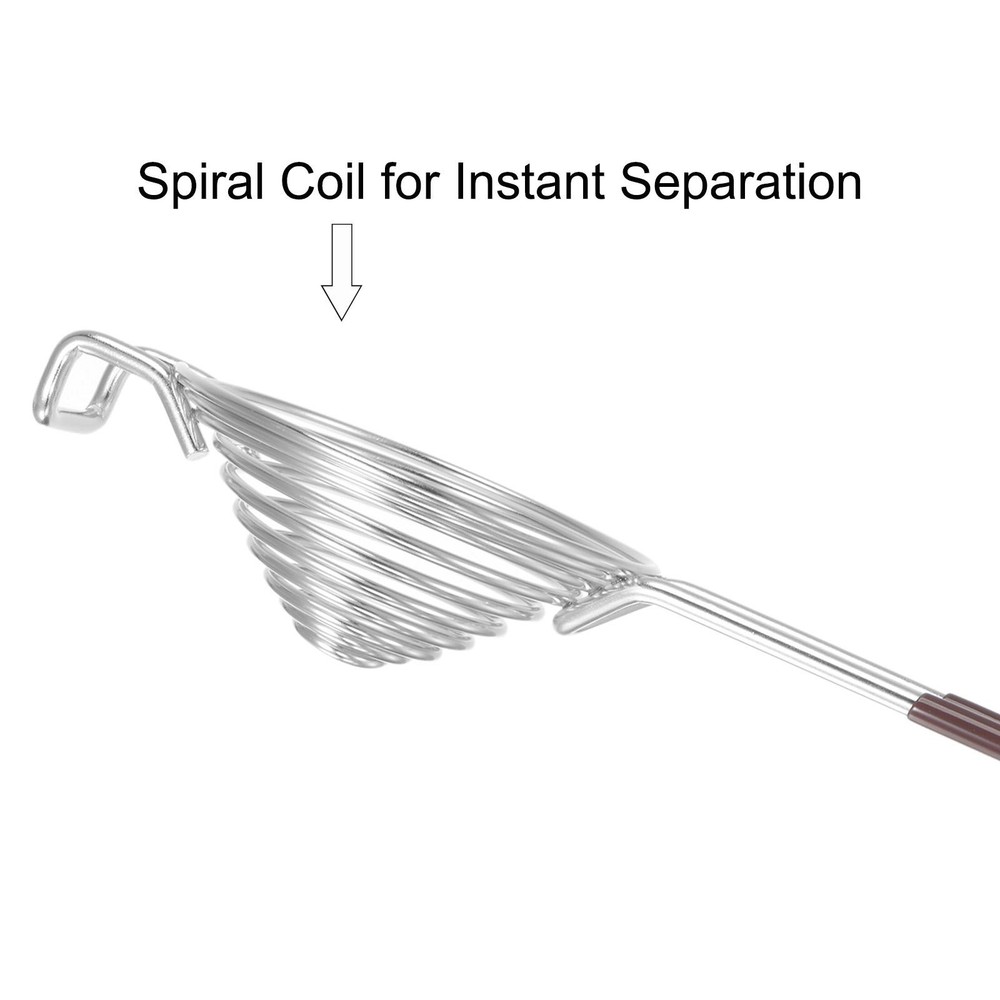 Egg Separator Stainless Steel Egg Yolk Separator with Rubber Handle Baking Tool