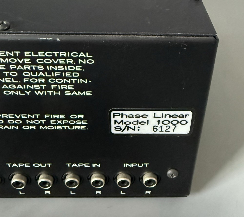 Power Tested Only — Phase Linear 1000 Autocorrelator Noise Reduction System