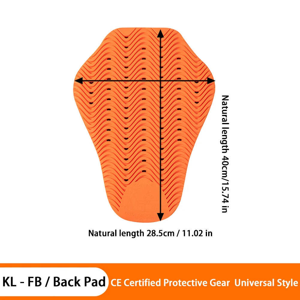 Universal Built-In Protective Gear CE Certified Motorcycle Jacket Insert Back Pr