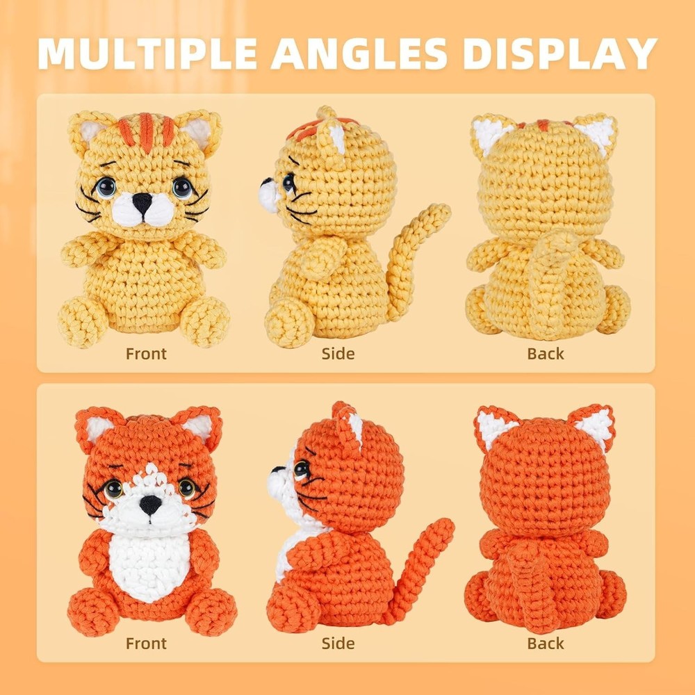Beginner-Friendly Crochet Kit with Yarn & Video Guide - Gift Idea