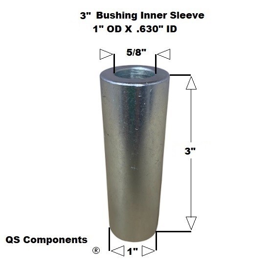 3" Width 5/8" Hole Polyurethane Bushing Kit With Hardware