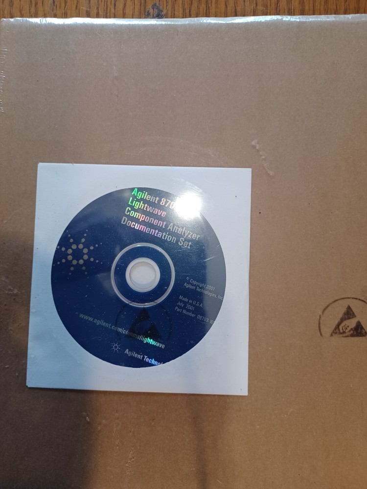 Agilent 8703B Lightwave Component Analyzer Documentation Set 08703-10202 (1) CD