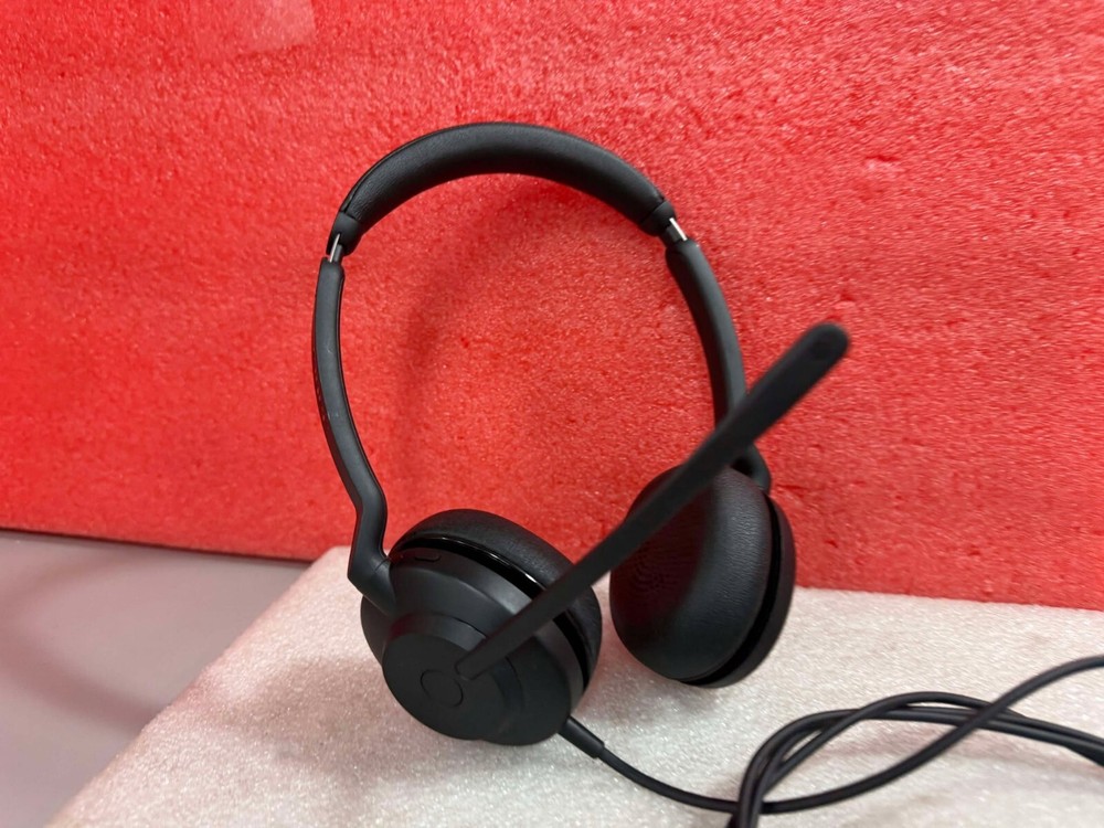 JABRA W02L USB-A Wired Stereo Headset Black