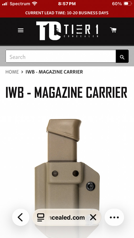 Tier1 Magazine holder