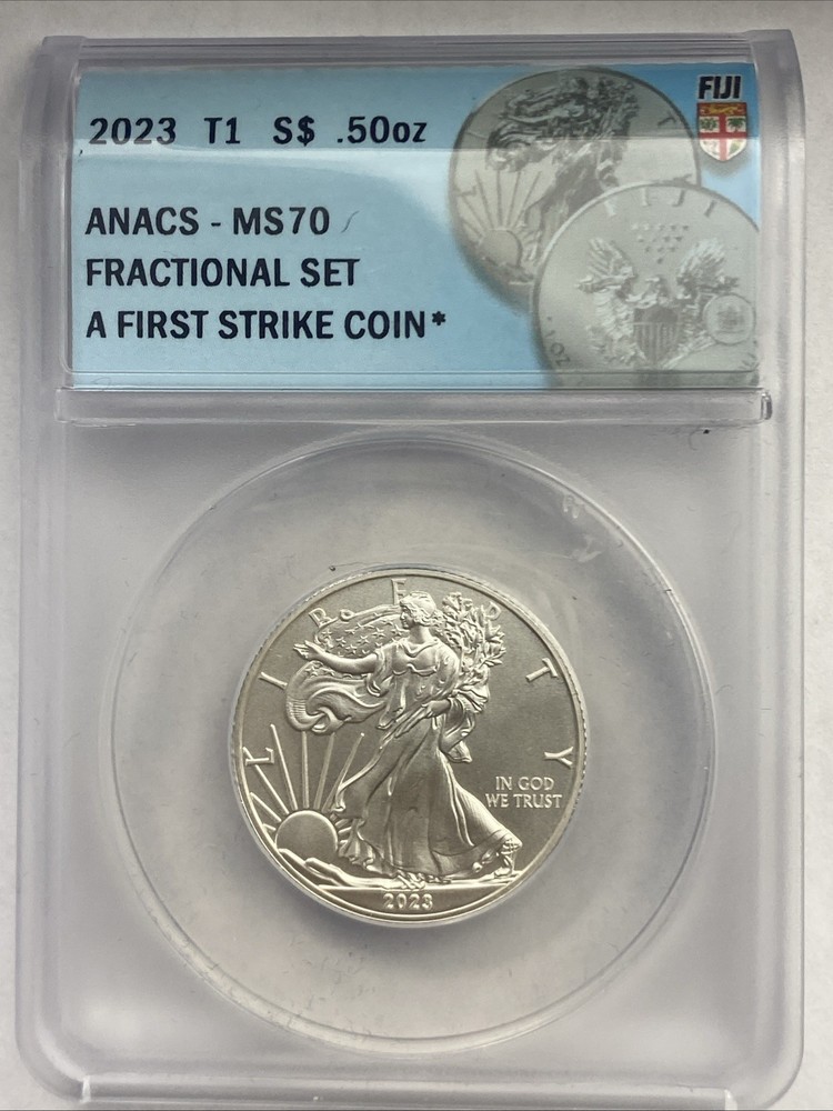 2023 Fiji 1/2 oz Type 1 Silver Eagle ANACS MS70