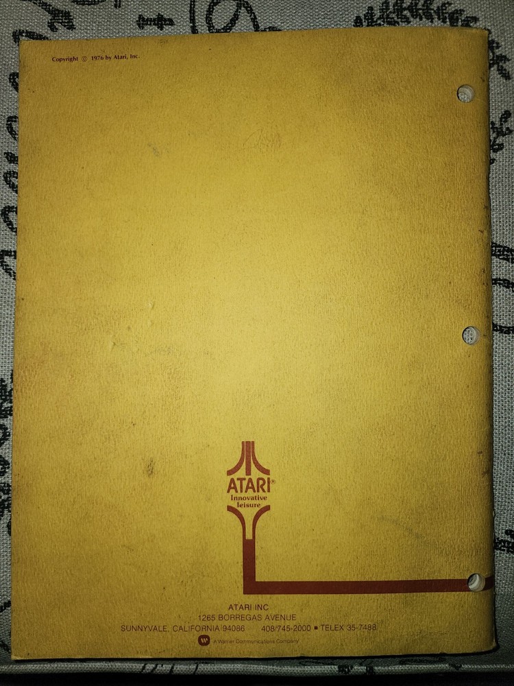 Breakout Manual Arcade Atari