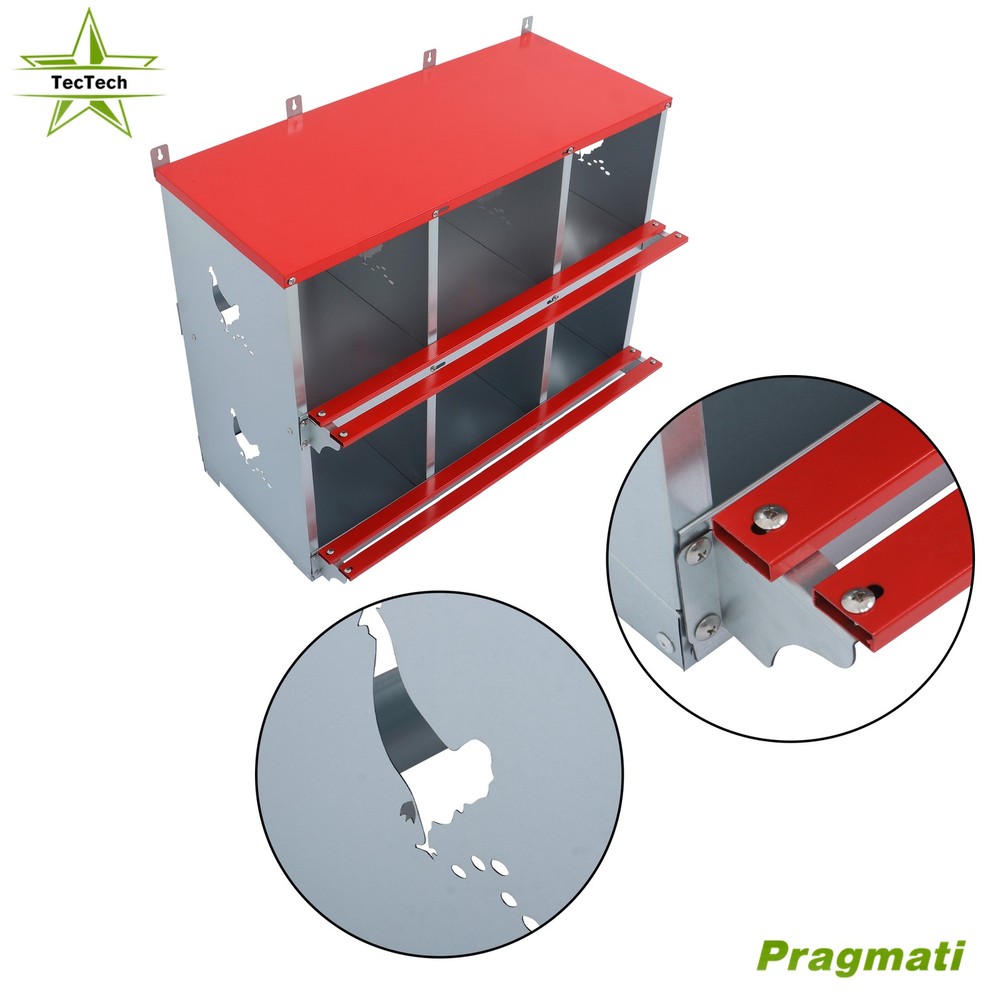 Nesting Box Durable Materials Chicken Laying Boxes 6 Compartment Nesting Boxes