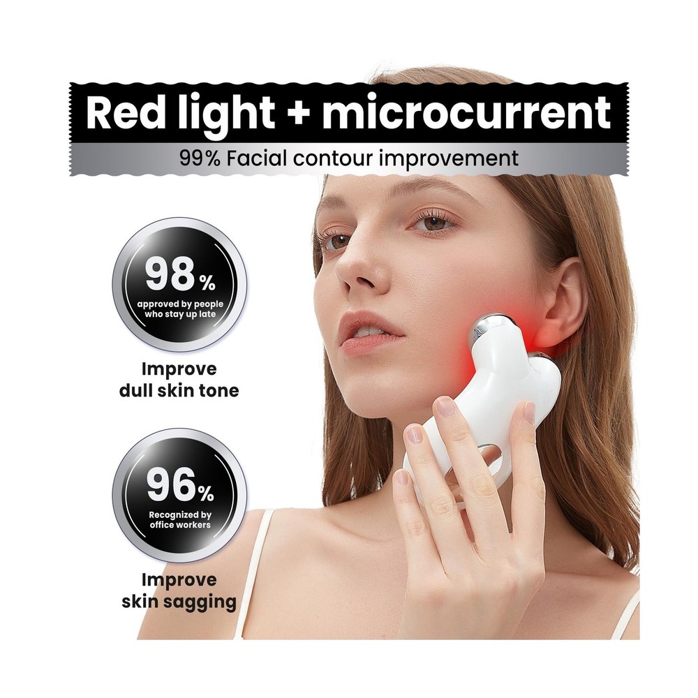 Microcurrent Facial Device,Latest Red Light Technology，Enhances The... Fa