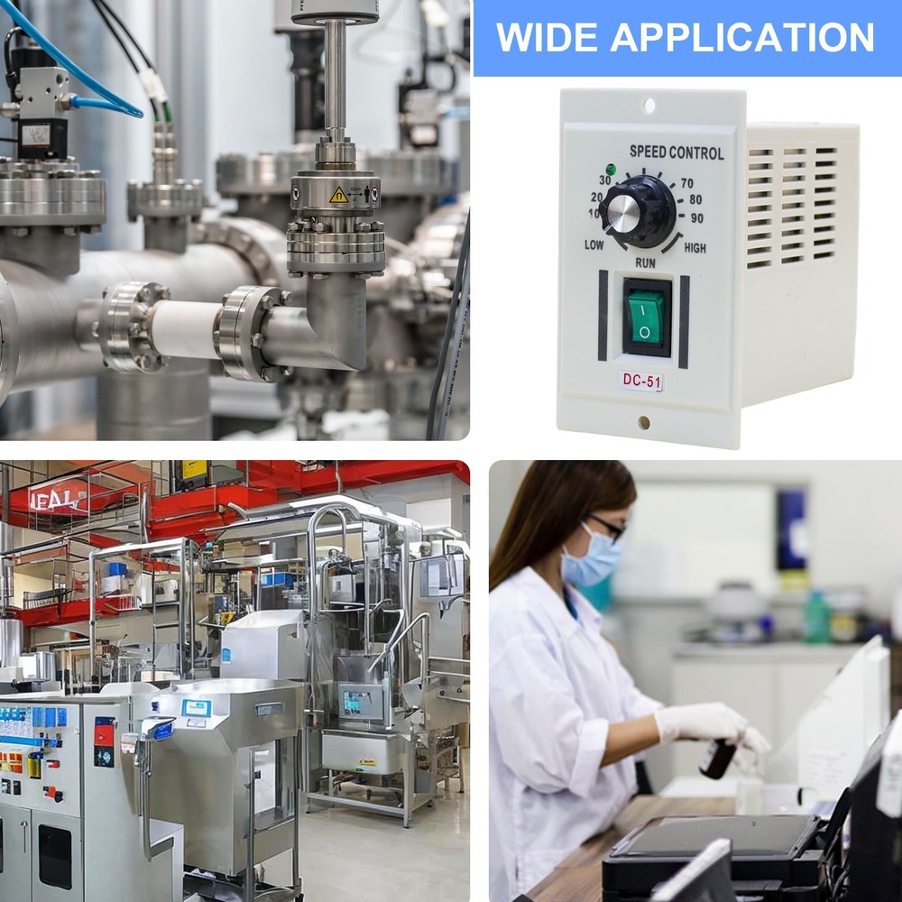 DC 0-90V Knob Motor Speed Controller Variable Adjustable Speed AC 110V Input