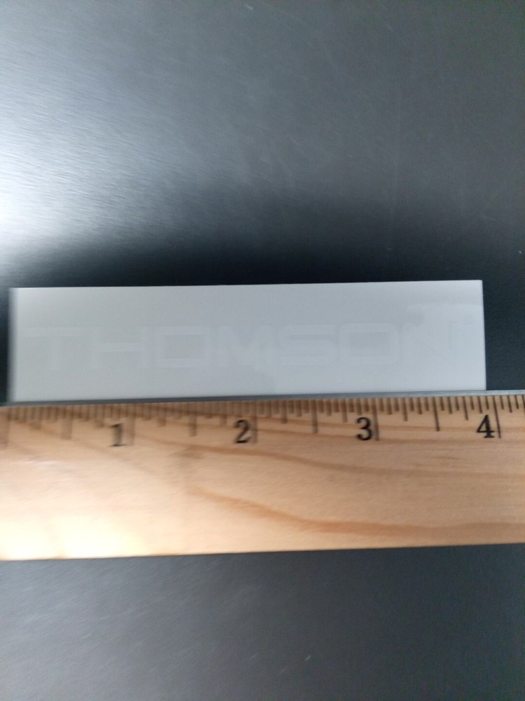 4" Thomson Decal/Sticker White On Clear