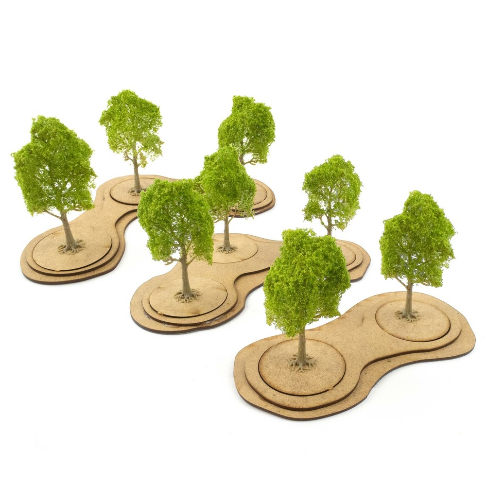 MDF Tree Bases (Choose Size & Quantity) – Tabletop Scenery Wargaming