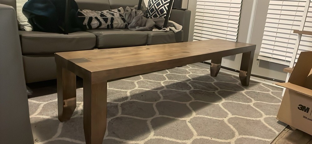 Solid Oak Wood Bench