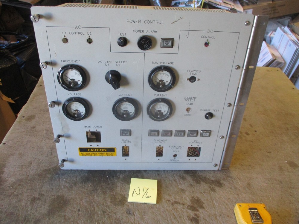 Used Power Panel w/ Lots of Gauges/Switches, for Commo Shelter HMMWV, Parts/Repa