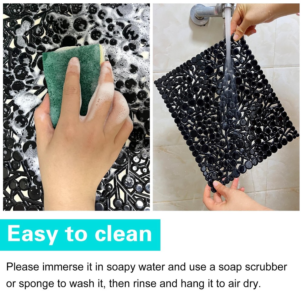 2 Pack Kitchen Sink Mat Plastic Protect Mat PVC Eco-friendly Kitchen Adjustab...