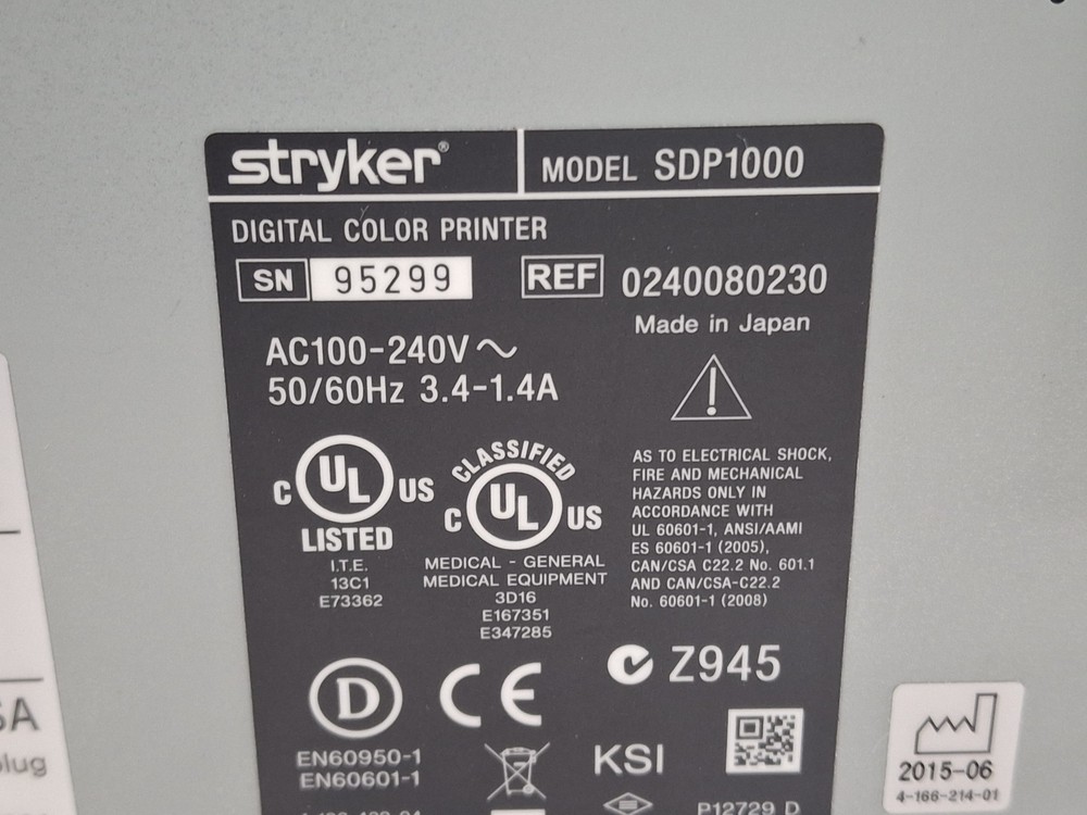 Stryker SDP1000 Digital Color Printer