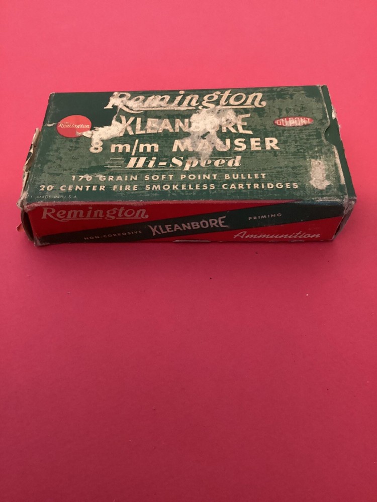 EMPTY Ammo Box REMINGTON KLEANBORE 8 M/M