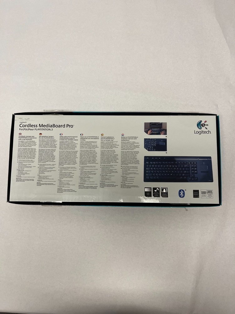 Logitech MediaBoard Pro Bluetooth Keyboard for PS3 HTPC Wireless Keyboard