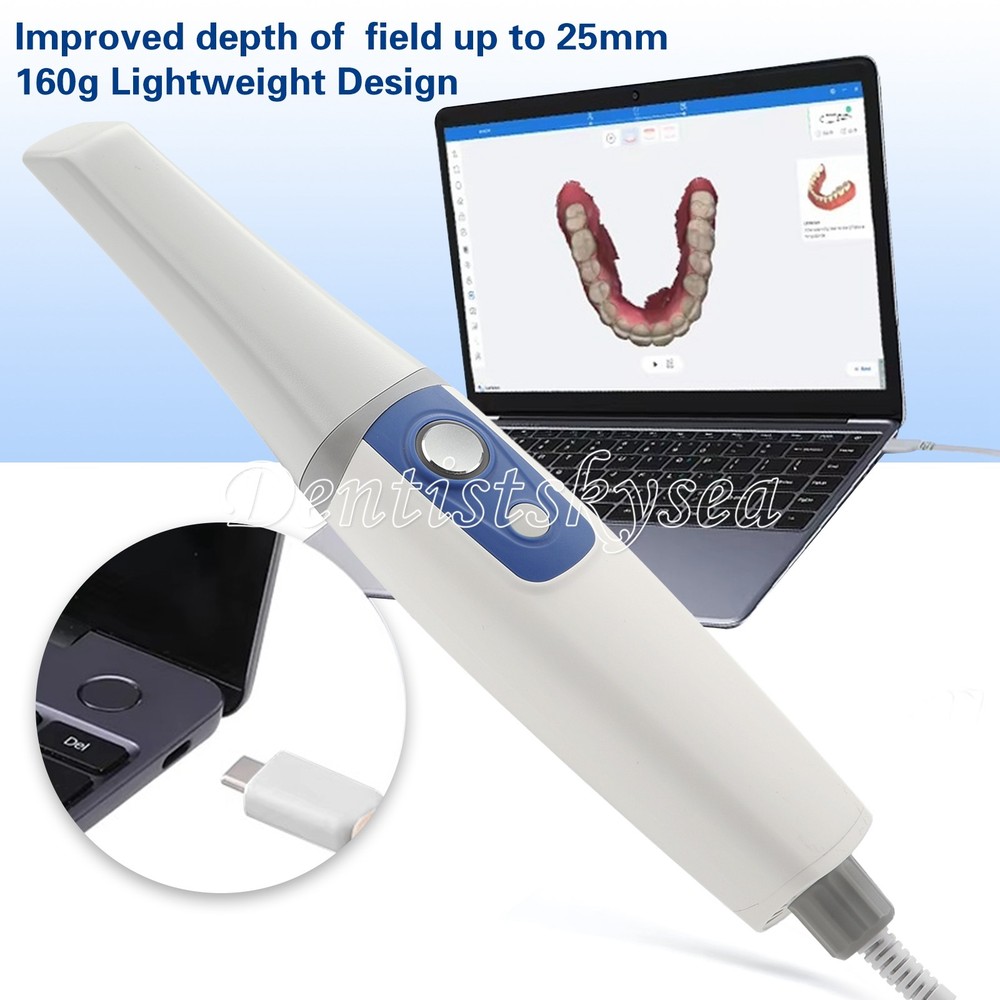Dental Intra-oral 3D Scanner With Free Software CAD CMD