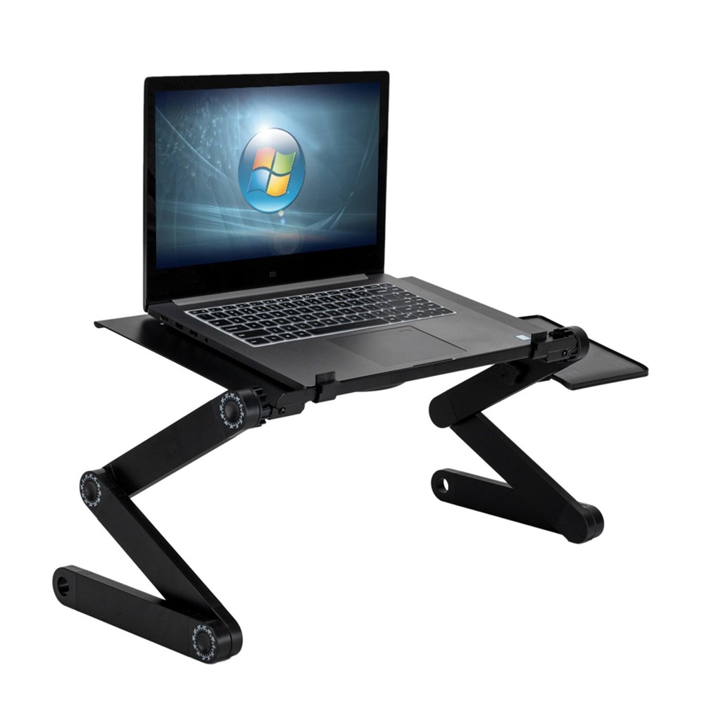 US 360°Adjustable Laptop Table Stand Lap Sofa Bed Tray Foldable PC Notebook Desk