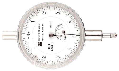 Brown & Sharpe AGD White Dial Indicator Series MW240 0 - .200" Range