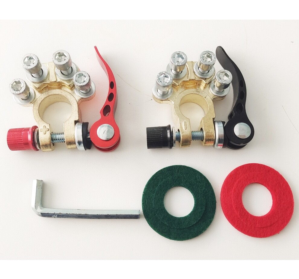 (2Pcs) Car Battery Terminal Connector Clamp Quick Release Adjust Disconnect Tool