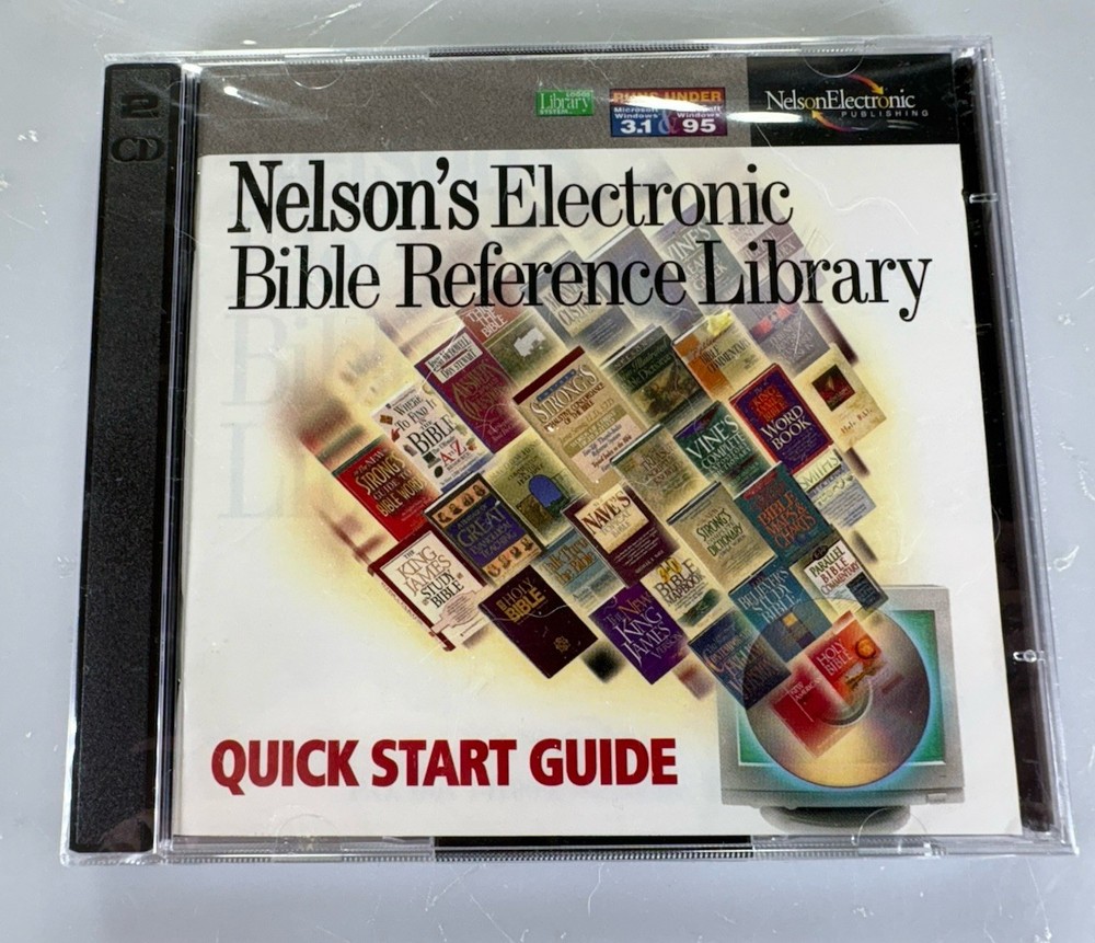 VINTAGE NEW Nelson's Electronic Bible Reference Library - 1997 PC CD-ROM