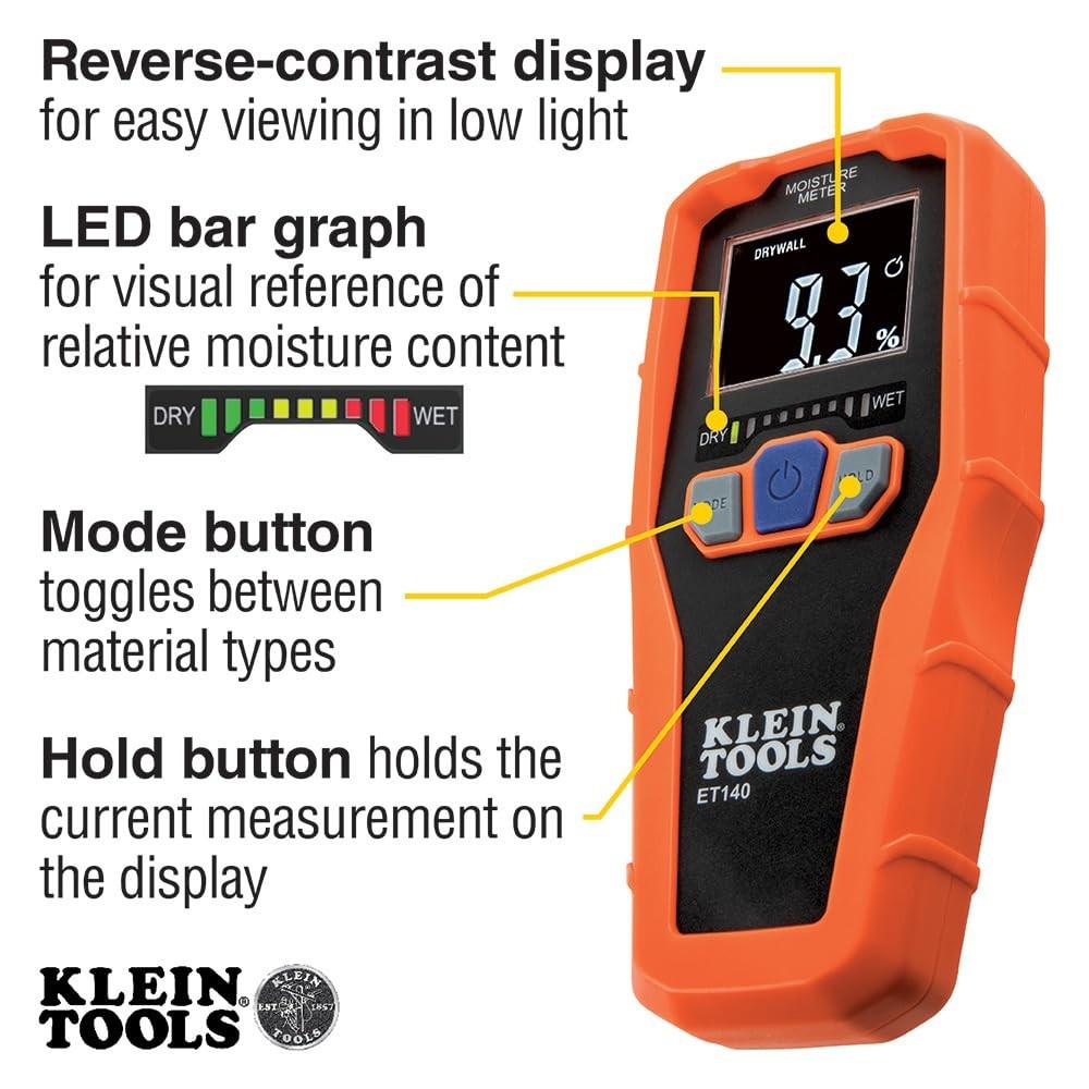 Moisture Detection Tool with Reverse Display
