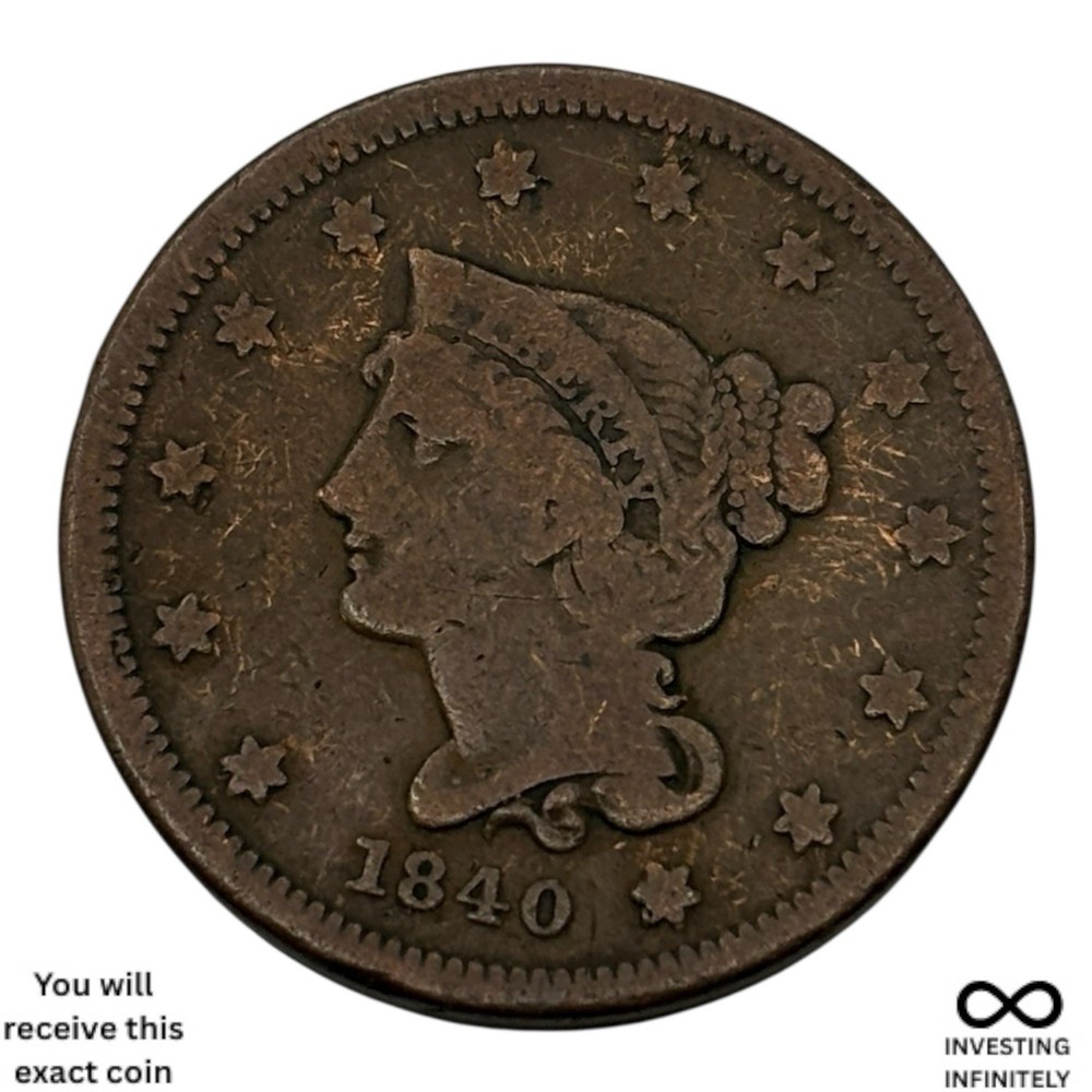 1840 Small Date Large Cent X-1705