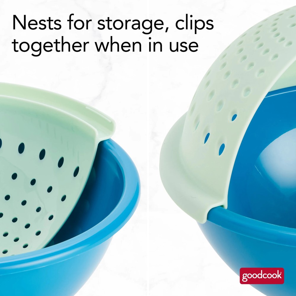 GoodCook PRO Soak & Strainer Colander, Dishwasher Safe, Multi-Purpose