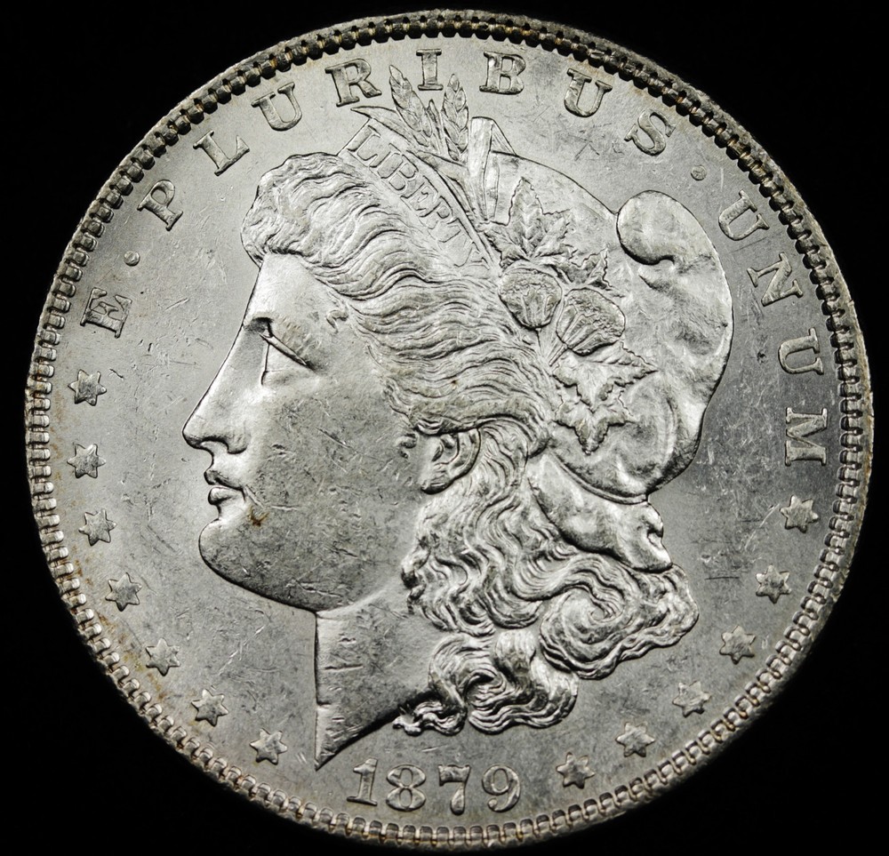 1879 Morgan Silver Dollar.  B.U.  (Inventory A)