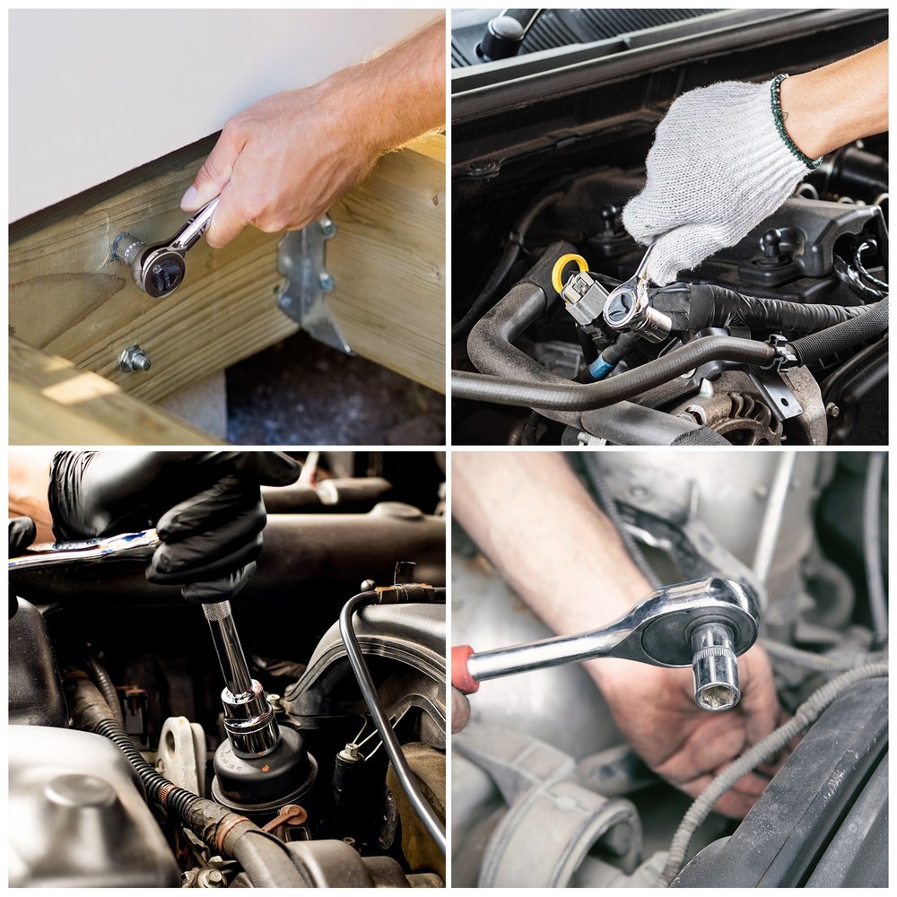 4pcs E-Torx Socket 1/4" Drive E10 External Torx Deep Socket 1" Star Sockets