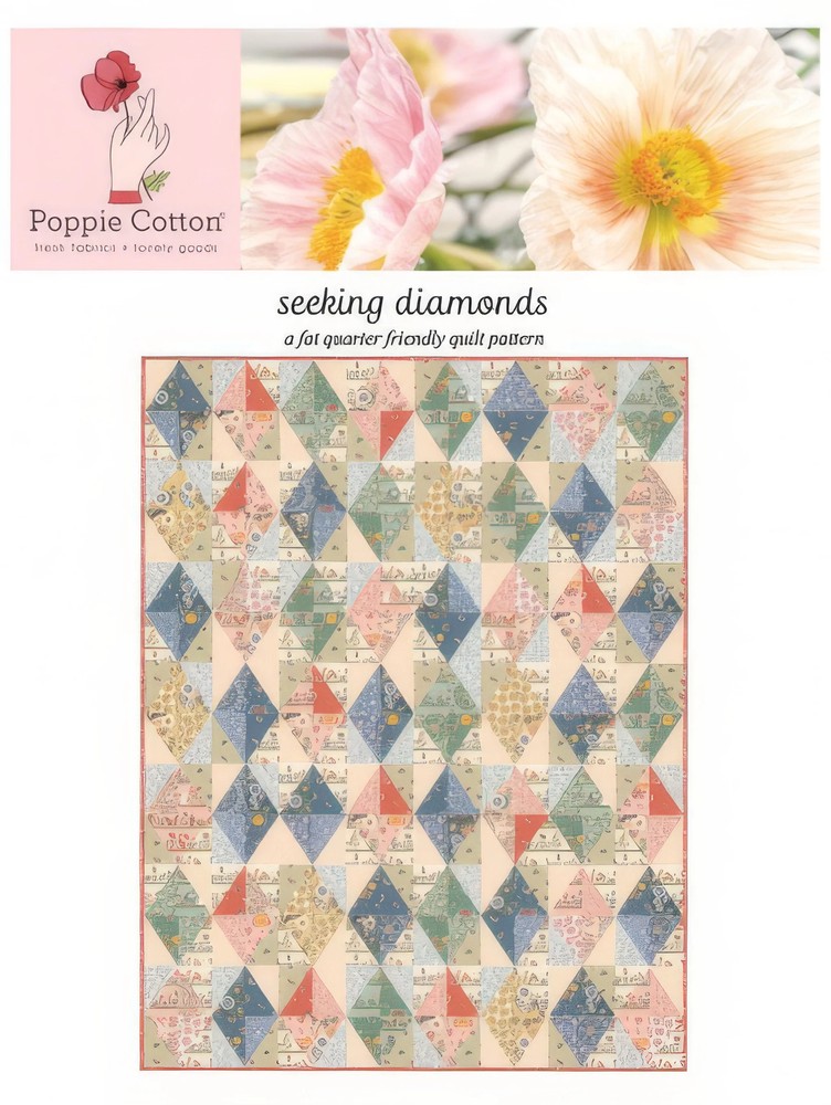 Seeking Diamonds Quilt Pattern by Poppie Cotton