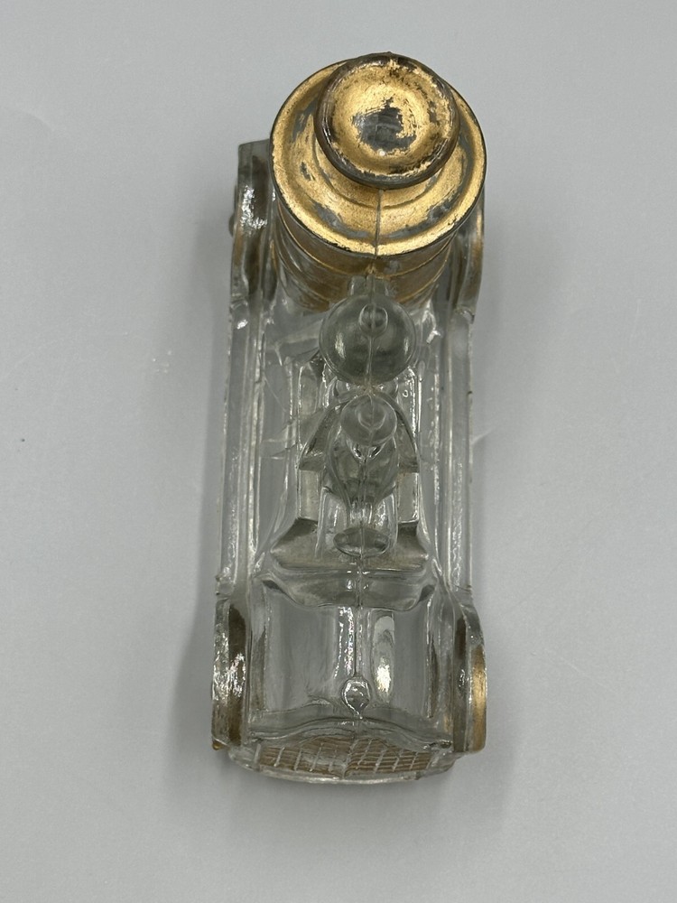 1920s FIRE ENGINE Large Boiler #2 GLASS CANDY CONTAINER Antique A&E 222