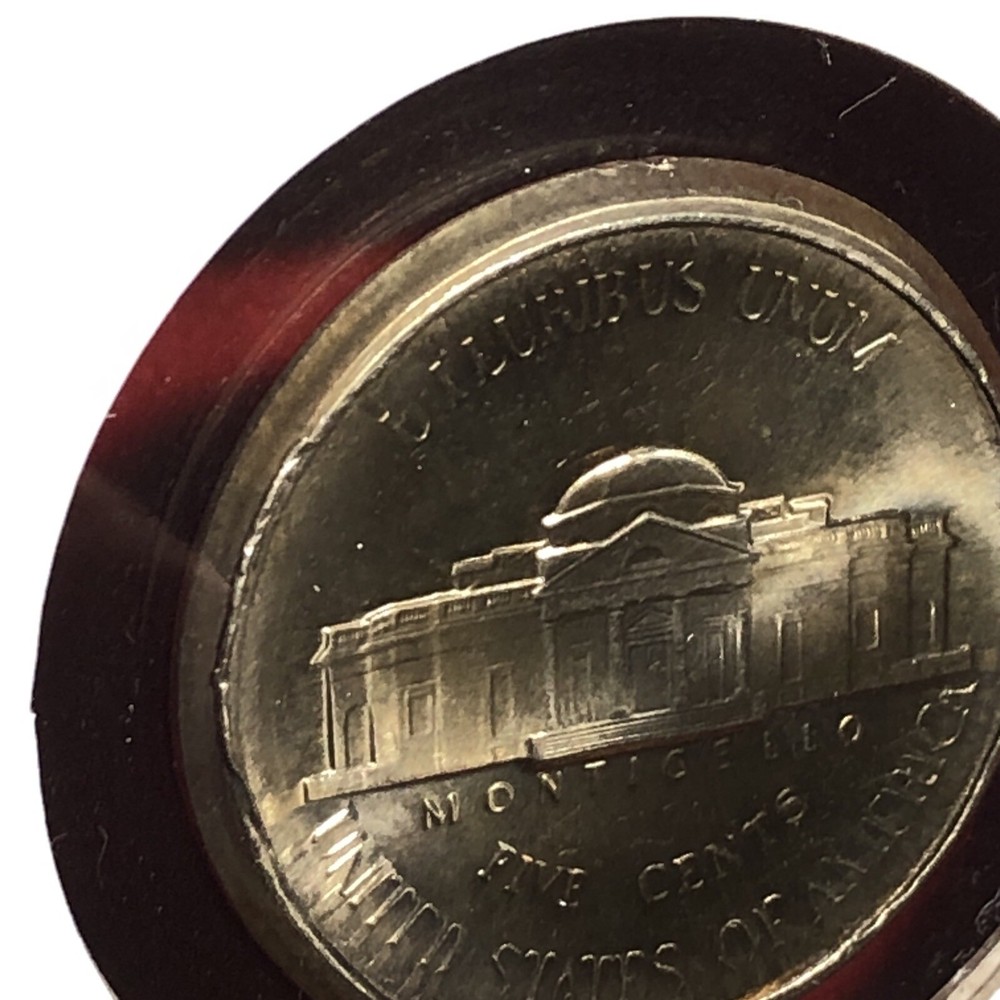 1997 jefferson nickel Error Broadstrike + Partial Collar Full Steps Gem Bu