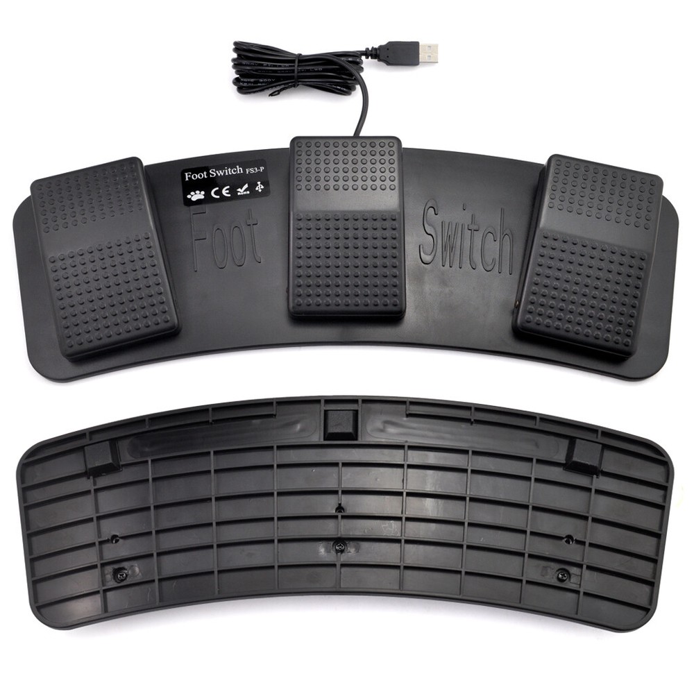 USB Triple Foot Switch Pedal Control PC Computer Game Keyboard Mouse