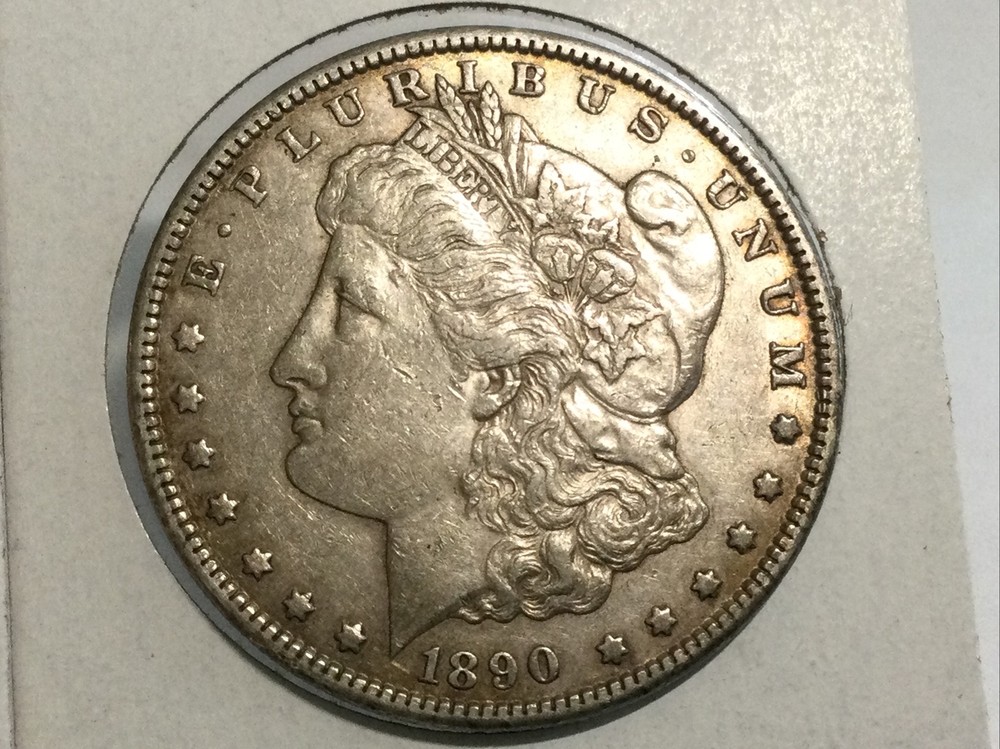 1890-CC Morgan Dollar in extra fine plus