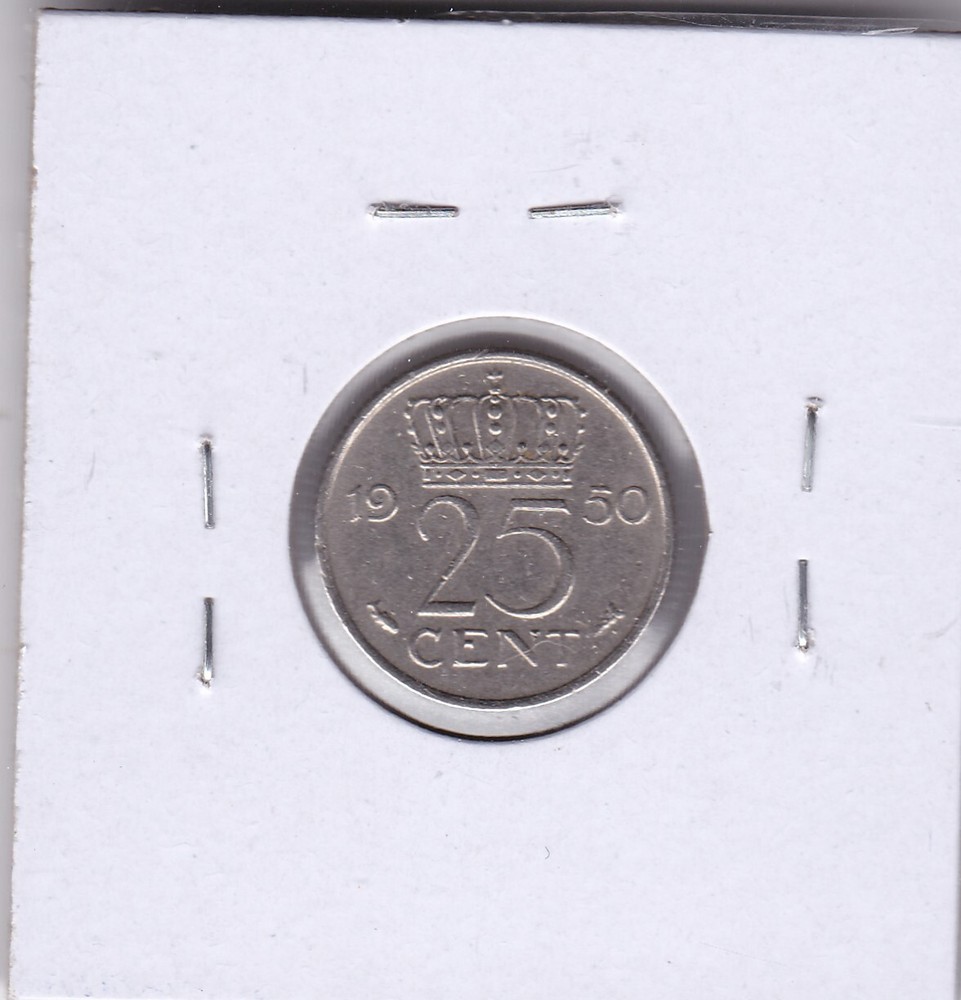 1950 Netherlands 25 Cent L2