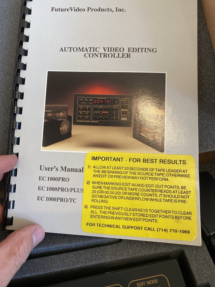 Future Video FutureVideo Video Editing Controller EC 1000PR0 Panasonic (c43