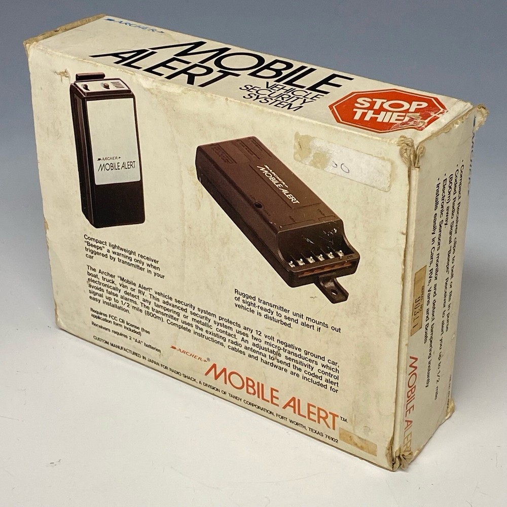 Vintage • Archer• Mobile Alert • Keyless Electronic Vehicle Alarm System ￼