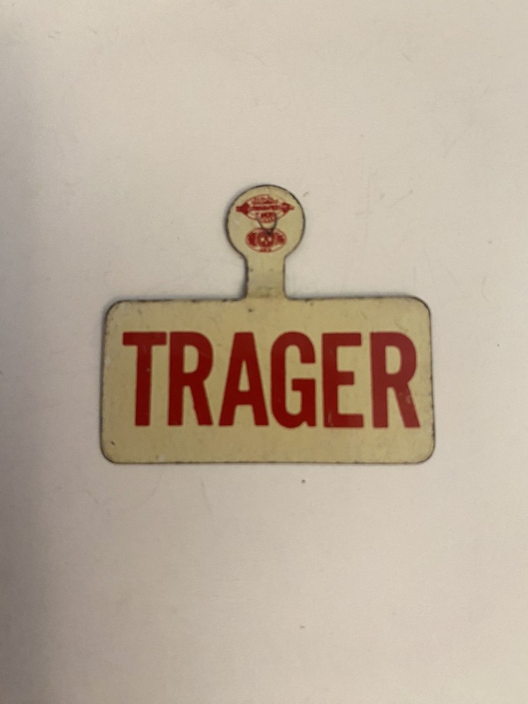 Trager Tab Fold Over Political Button P23
