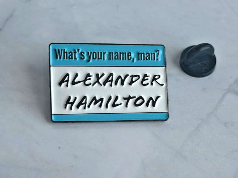 Hamilton Name Tag Enamel Pin