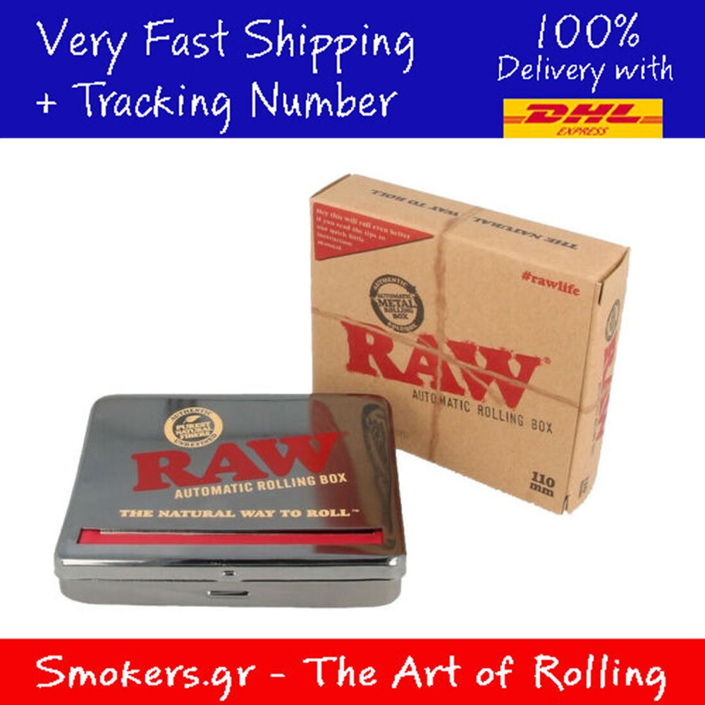 1x RAW 110mm AUTOMATIC ROLLING BOX CIGARETTE ROLLING MACHINE