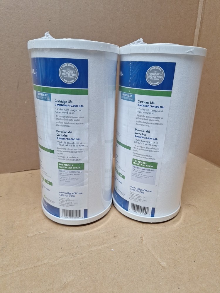 (2 Pack) Culligan Whole Home Sediment Heavy Duty 1” Replacement Filter RFC-BBSA